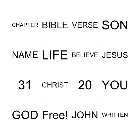 Bingo Card