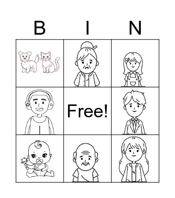FAMILY BINGO! Bingo Card