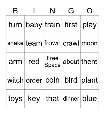 Summer BINGO Card