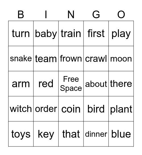 Summer BINGO Card
