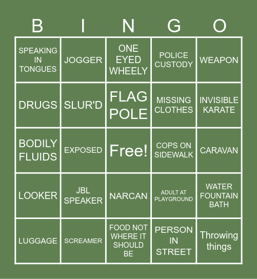 PP BINGO Card