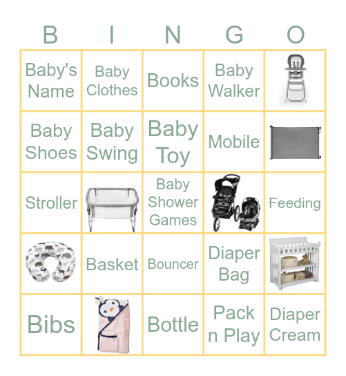 Andreina's Baby Bingo Card