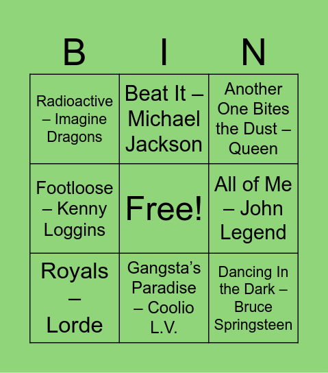 🎶 CCBOF Music Bingo 🎶 Bingo Card
