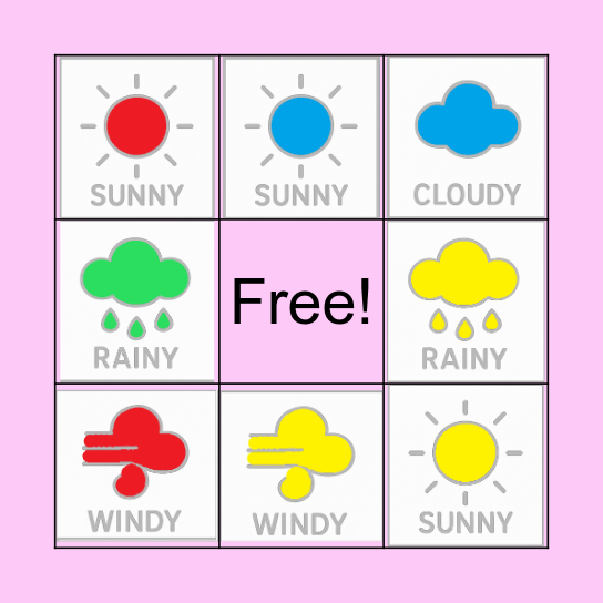 Magical Weather Bingo Card