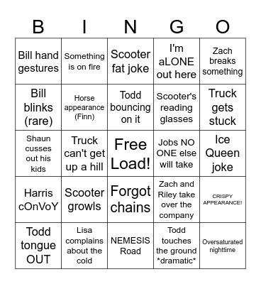 IRT BINGOOO Bingo Card
