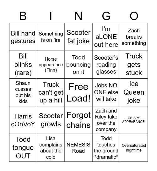 IRT BINGOOO Bingo Card