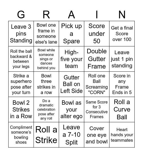 SCOULAR Bingo Card