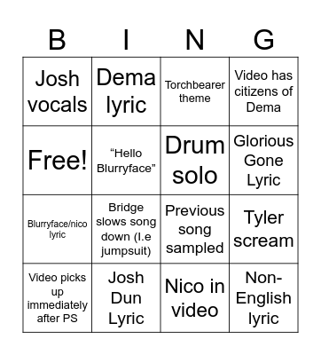 The Contract Bingo Card