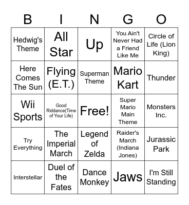 Music Class Bingo Game 2 Bingo Card