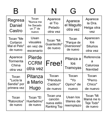 Radio Guaripolo 2 Bingo Card