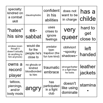How much is your OC like Galen? Bingo Card
