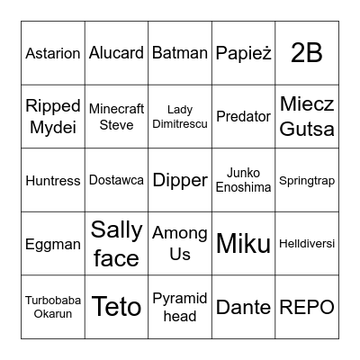 Pyrkon bingo Card