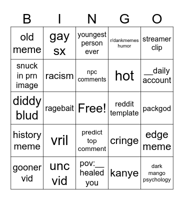 reels bingo revamp Bingo Card