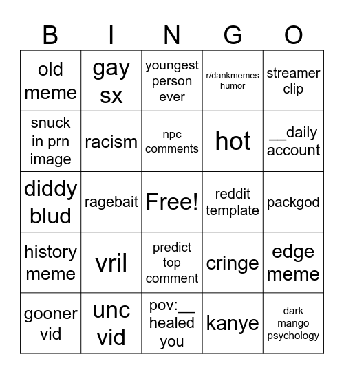reels bingo revamp Bingo Card