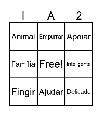 IFMS - Atividade Bingo Card