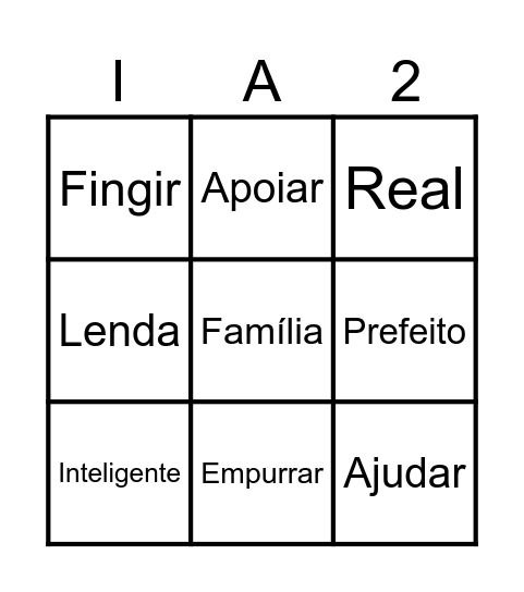 IFMS - Atividade Bingo Card