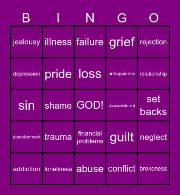 Bounce Back Sis! Bingo Card