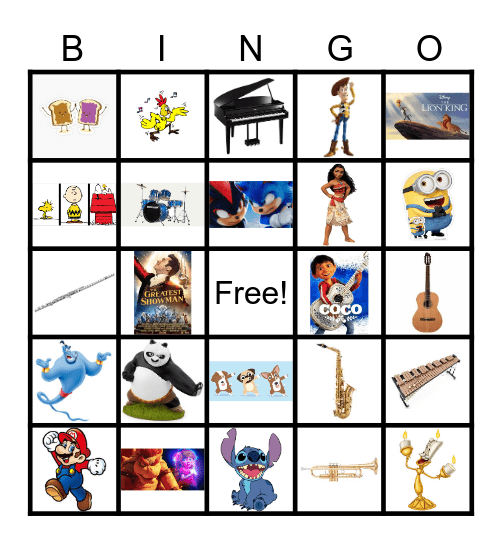 1st Grade Bingo Card