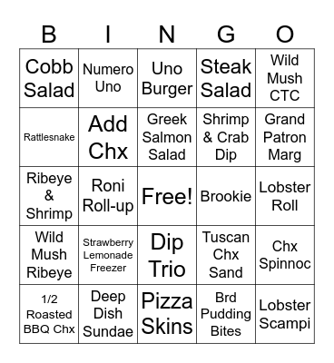 Summer LTO Bingo Card