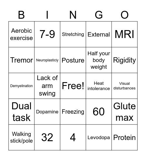 BINGO Trivia Bingo Card