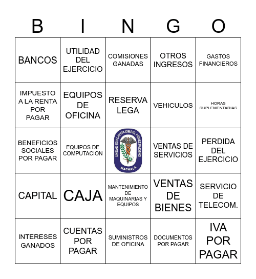 BINGO CONTABLE Bingo Card