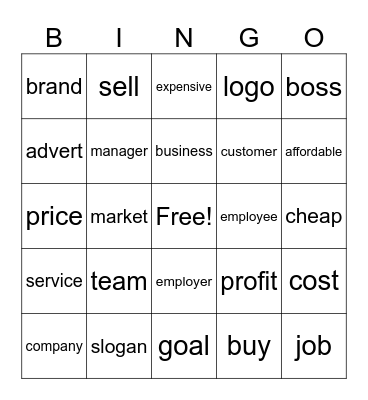 Business Bingo Card