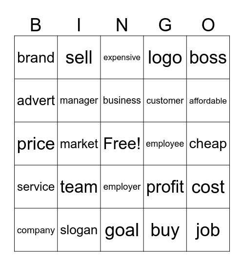 Business Bingo Card