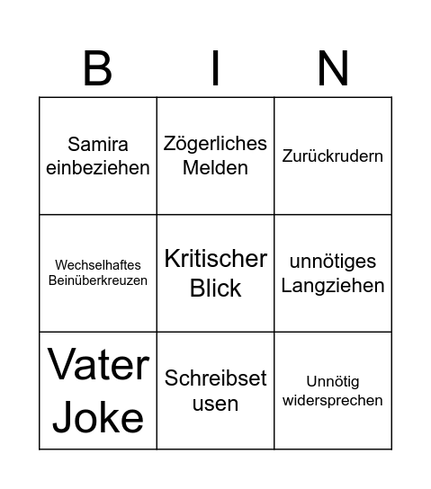 Maxl Bingo Card