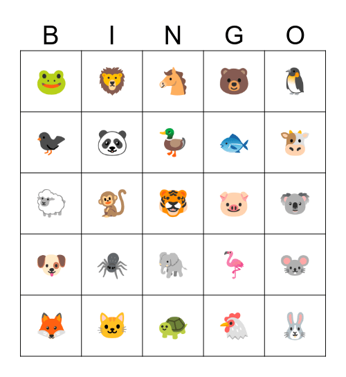 Tierbingo Card