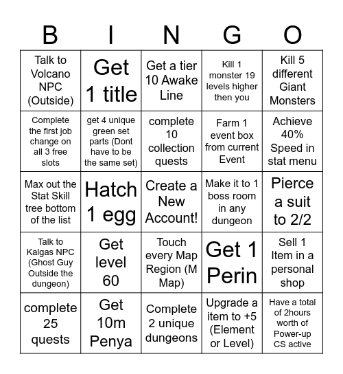 Flyff Bingo 2: Electric Boogaloo Bingo Card