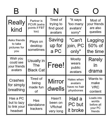 Questie Bingo Card