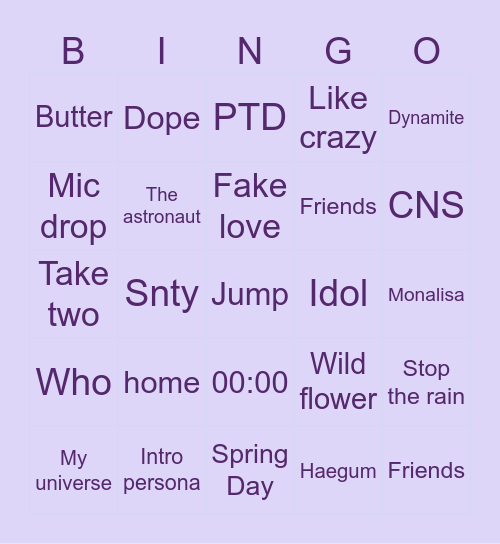 @ikigadala Bingo Card