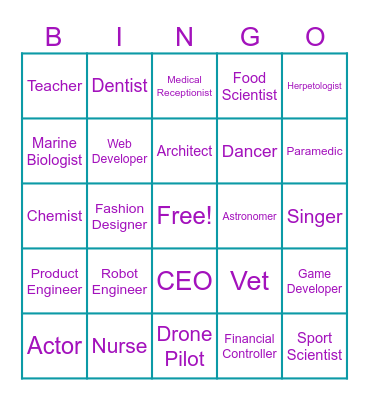 KQ Career Bingo Card