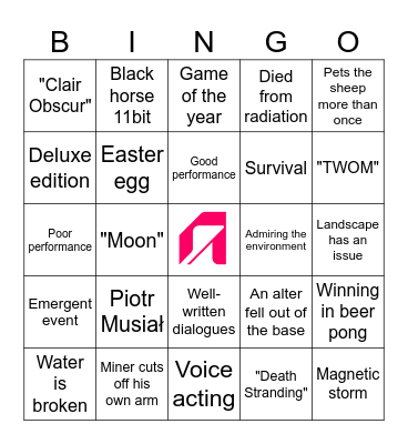 The Alters Bingo Card