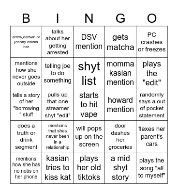 lilkasian Bingo Card