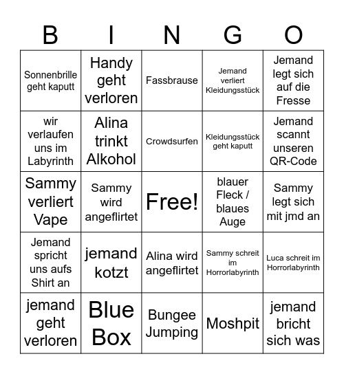 Nova Rock 2025 Bingo Card