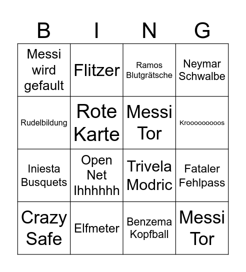 Bingo Real Barca 2015 Bingo Card