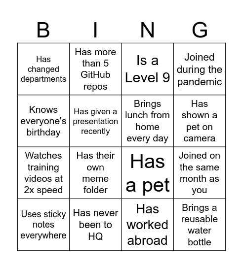 NGE BINGO Card
