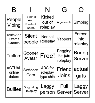 Something Burger Bingo Card