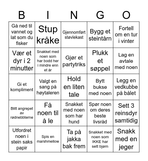 SommerBingo Card