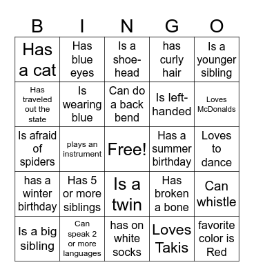 FIND SOMEONE WHO Bingo Card