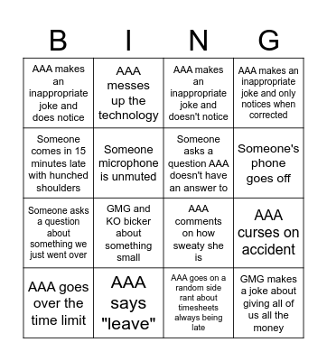 Summer Series BINGO Card