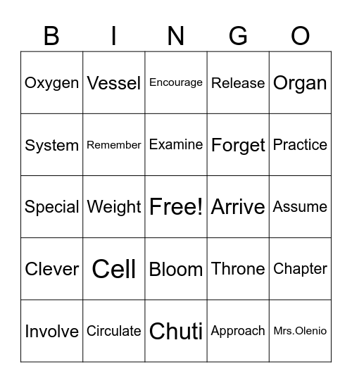 Block 2/3 Bingo Baker Bingo Card