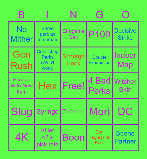 Copycat Chaos Bingo Card