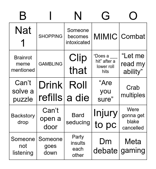 Torpedos bingo Card