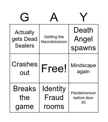Talloran’s pressure experience Bingo Card