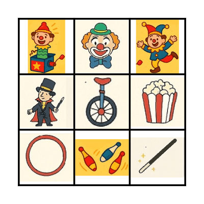 Circus Bingo Card