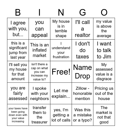 find someone who said... Bingo Card