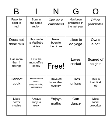 Set 3 Bingo Card