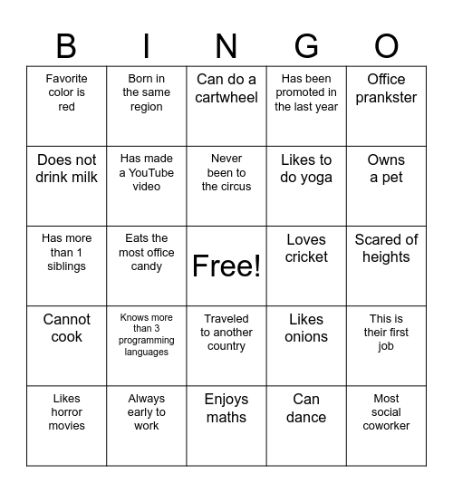 Set 3 Bingo Card